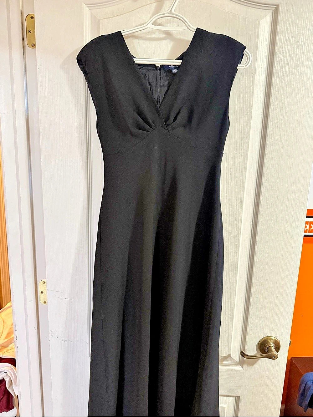 Chaps Black Maxi Dress Size 4 Like New